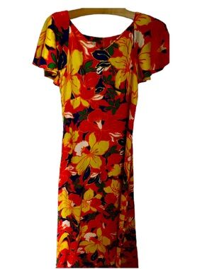 Vintage Pomare Hawaiian Dress | Made in Hawaii | Tropical Floral Tiki Dress